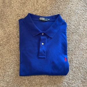 🤎 POLO BY RALPH LAUREN Men’s Short Sleeve Top Royal Blue with Red Pony 3XB